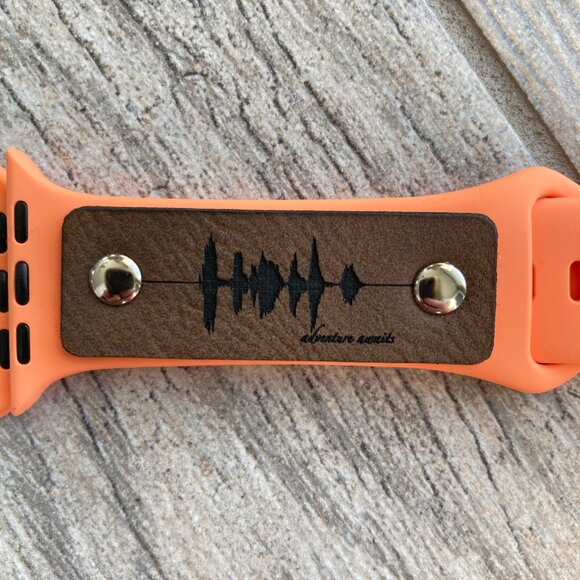 Adventure Awaits Soundwave Band For Apple Watch 38-42mm - Orange - Picture 3 of 3